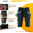 thumbnail image 3 of Mens Cargo Tactical Shorts Lightweight Triple Stitched Durable|Black-38, 3 of 5