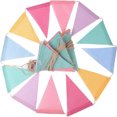 thumbnail image 2 of SERWOO 4 Stück Wimpelkette Wimpel Banner Wimpel Girlande draußen Outdoor Dekoration für Hochzeit Party Weihnachten Geburtstagsfeier (3 metros 12 piezas Wimpel/Jede Girlande) Zhivalor  DE-CJW-0854, 2 of 7