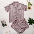thumbnail image 2 of Moda mujer Casual impreso manga corta Turn-down Tops pantalones cortos conjunto ropa de dormir Fridja  nalpqowj49072, 2 of 8