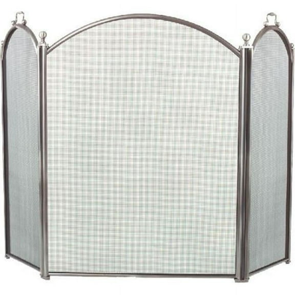 Dagan 7383-29 3 Fold Arched Screen, Pewter