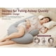 thumbnail image 2 of Momcozy Almohadas de Embarazo Originales en Forma de F, Almohada para Dormir de Maternidad, con Funda de Aire, Gris, 2 of 5
