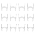 thumbnail image 1 of 1 Set 25Pcs 30mm Double Nail Wire Cable Clips Practical Wire Clips (White), 1 of 8