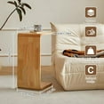 thumbnail image 2 of C Shaped End Table for Couch, Solid Wood End Table Living Room Narrow Tables for Small Spaces, Skinny Sofa Side Table with Versatile Uses as Shoe , Coffee Table, and Footstool, 2 of 9