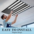 thumbnail image 6 of Thin Grey White Line Fluorescent Light Covers, American Flag Star Magnetic Light Covers for Ceiling Lights, Fluorescent Ceiling Shade Filters for Classroom Bedroom Office 4x2Ft x 2PCS, 6 of 8