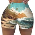 thumbnail image 2 of Fotbe Coastal Palm Beach Shorts Sin Costuras – Shorts Deportivos de Cintura Alta para Mujer, Elásticos para Gimnasio, Yoga, Running o Ciclismo-Small, 2 of 8