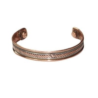 Mogul Yoga Gift Healing Cuff Cross Unisex Health Magnetic Copper Bracelet
