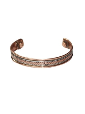 Mogul Yoga Gift Healing Cuff Cross Unisex Health Magnetic Copper Bracelet