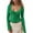 Army green, variant on Long Sleeve Women's Sexy Scoop Neck Crop Tops Slim Fit Lace Blouses