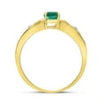 thumbnail image 5 of 10k Yellow Gold Oval Emerald And Diamond Ring, 5 of 6
