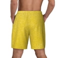 thumbnail image 3 of Kdxio Yellow Glitter Print Men'S Swim Trunks With Compression Liner 7 Inch Inseam Quick Dry Swim Shorts, 3 of 7