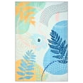 thumbnail image 6 of Modern Abstract Indoor Area Rug, Pastel Floral Geometric Rug for Living Room Bedroom Patio,4'x6',Blue, 6 of 7