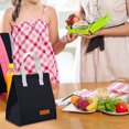 thumbnail image 1 of Bolsa de almuerzo aislada, bolsa térmica reutilizable con interior a prueba de fugas y múltiples compartimentos, material reciclado ecológico para la oficina, la educación o el viaje diario,, 1 of 9