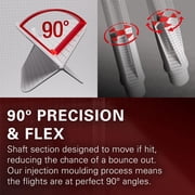 Target Darts K-Flex Integrated Dart Flights and Shafts, Short Stem (19mm), No.6 Flight, 9-pack Bundle, Black, White & Clear | Kflex 2 In 1 Flight and Stem, Professional Darts Accessories