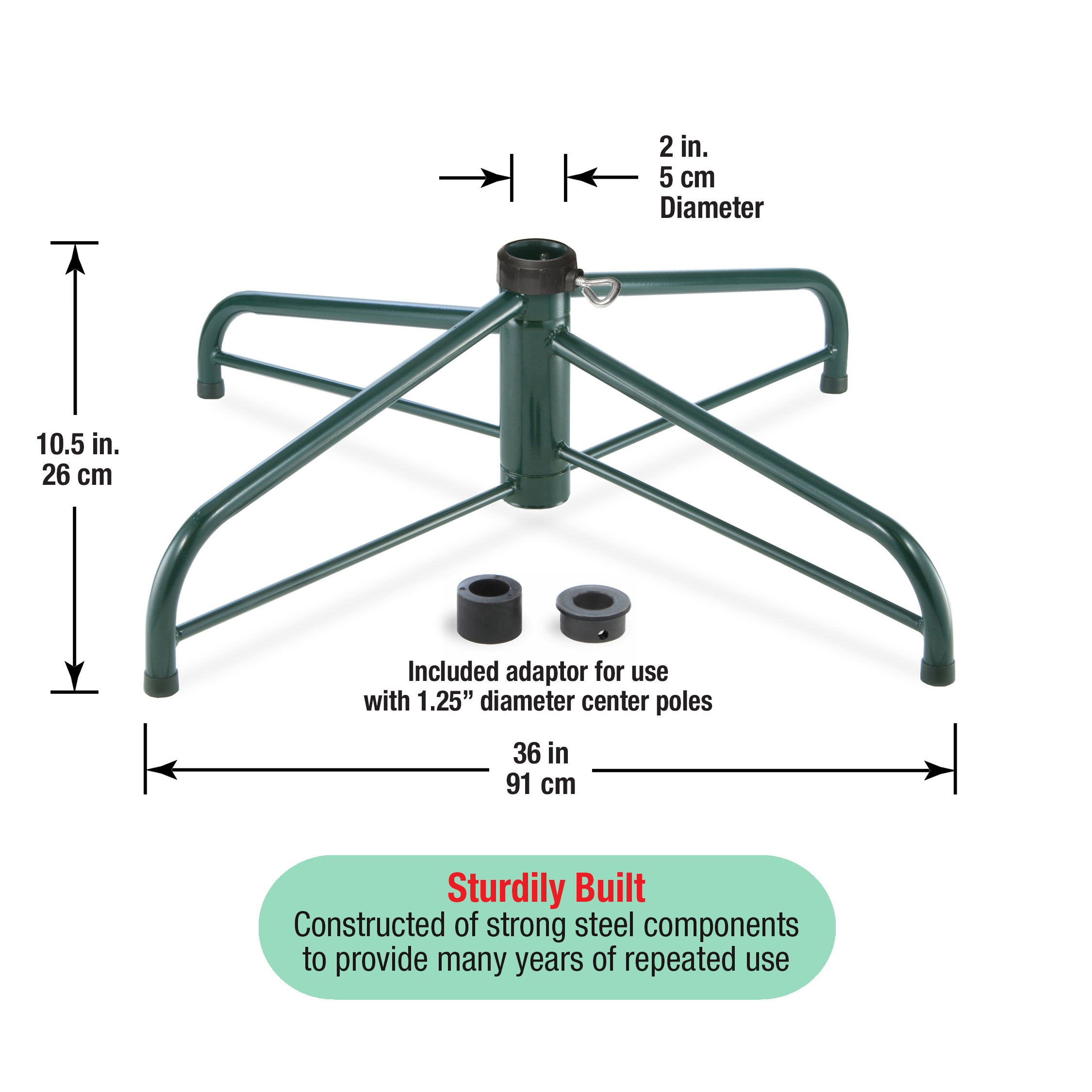 BLACK+DECKER Black+Decker BD3037 Smart Tree Stand, Holds 9', Green