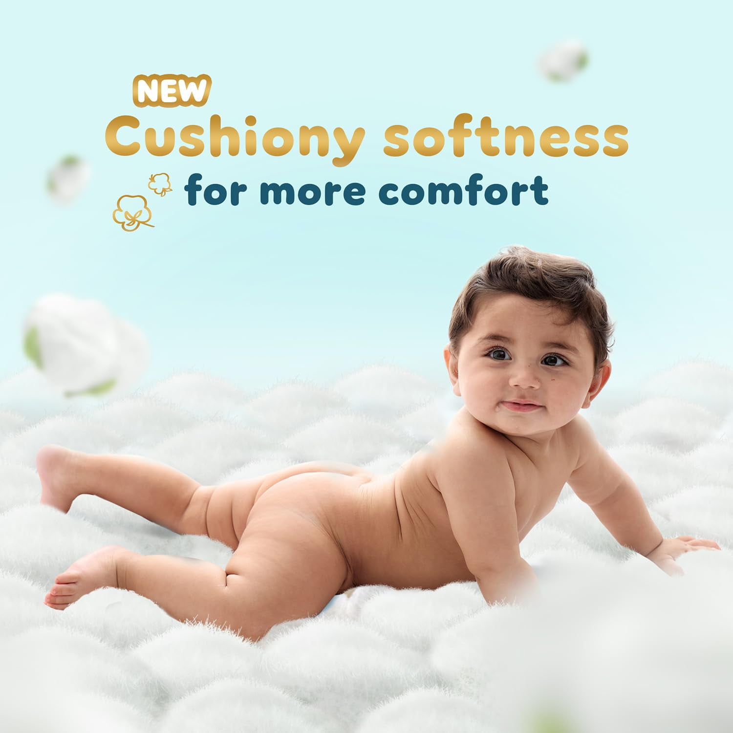 Pampers New Born Baby Diapers Pant Style 70 Count 4-6kg Cottony Softness