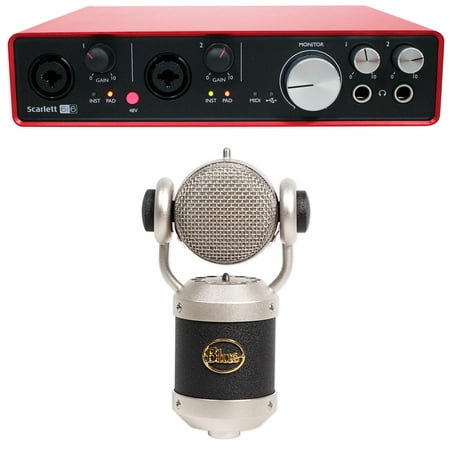 Blue Mouse Studio Condenser Recording Microphone+Focusrite Scarlett