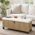 thumbnail image 3 of 43.3" W Upholstered Flip Top Storage Bench for Indoor, Porch, Deck, Yard, Poolside, 3 of 10