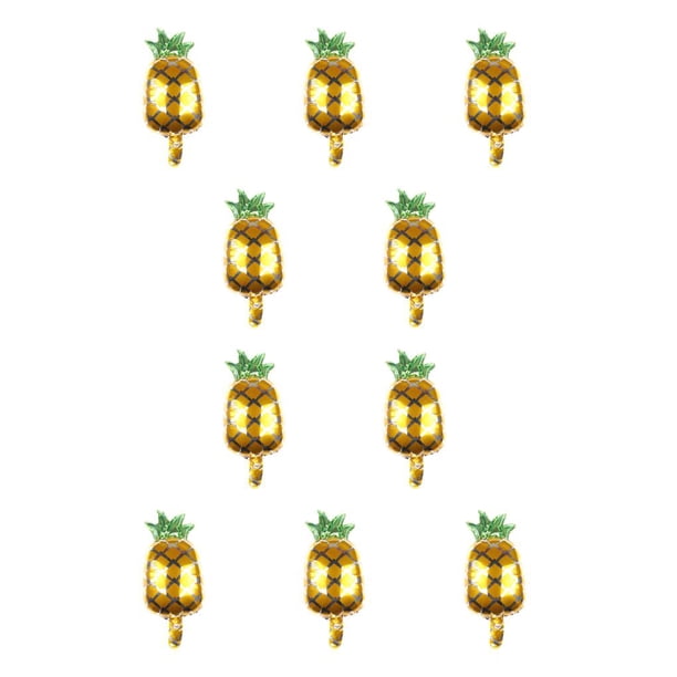 Inteprter Globo de fiesta Forma de fruta Decoración navideña Suministros para el hogar Superficie gruesa Cumpleaños Prop Decoración adorable Piña 1 10piezas