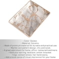 thumbnail image 4 of EeaseCA Ceramic Jewelry Tray Marble Vein Pattern Storage Plate Creative Jewelry Display Plate Golden Size S (Golden Vein), 4 of 7
