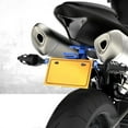 thumbnail image 4 of Motorcycle License Plate Bracket with LED Lights Licence Plate Holder Aluminum Alloy Universal Black, 4 of 8