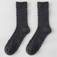 thumbnail image 3 of DQRPSEETB Women Autumn Winter Matching Thickened Warm Mid Tube Socks Women Thick Socks White Socks Women,Athletic Socks Black-B, 3 of 6