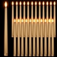 thumbnail image 1 of HSHDLDF 24 Packs Flameless Taper Candles Battery Operated 11 Inch Long Candle Light LED Flameless Candlesticks Fake Candles Flickering Tapered Candles for Valentine's Day, Wedding(Gold), 1 of 7