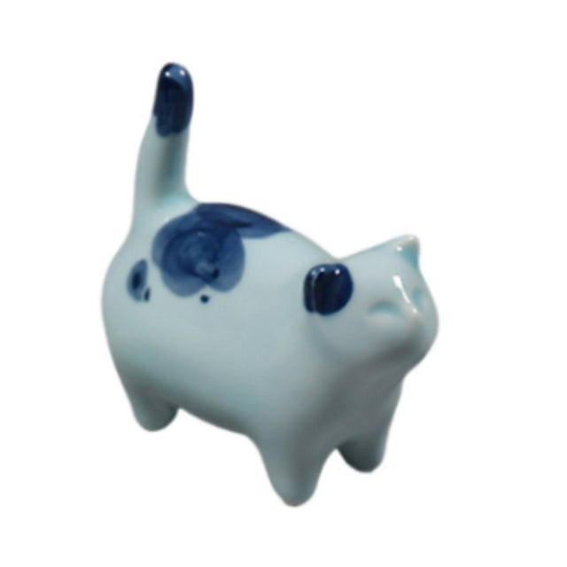 Mascota de té de Kung Fu, decoración para la ceremonia del té, adornos coleccionables hechos a mano. Azul