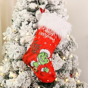 Ciaoed The Grinch Christmas Stockings Xmas Stockings for Fireplace Hanging Christmas Decorations and Party Decor