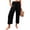 #1 Black, variant on Flowy Pants for Women High Waist Loose Casual Pazazzo Capris Summer Fall Wide Leg Lounge Pants Floral Pull On Trousers Size XL