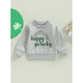 thumbnail image 2 of Faithtur Baby Girls Boys Sweatshirt, Long Sleeve Crew Neck Letters Print Fall Pullover Tops, 2 of 9