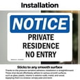thumbnail image 3 of (2 Pack) Private Residence No Entry OSHA Notice Sign 5 Inch X 3.5 Inch Vinyl Label Decal Sticker Weather Resistant, UV Protected for Workplace, Business, and Construction Site, Made in, 3 of 7