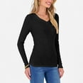 thumbnail image 3 of Perfectbot Womens V Neck Ribbed Knit Sweaters Slim Fit Soft Comfy Fall Tops Pullover Winter Warm Base Layer Shirt, 3 of 4
