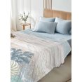 thumbnail image 5 of King Flat Sheet Only Summer Ocean Coral Conch Soft Microfiber Cooling Bedding Sheets Coastal Starfish Retro Plank Flat Bed Sheet for Hotel,Home Decor, 5 of 9