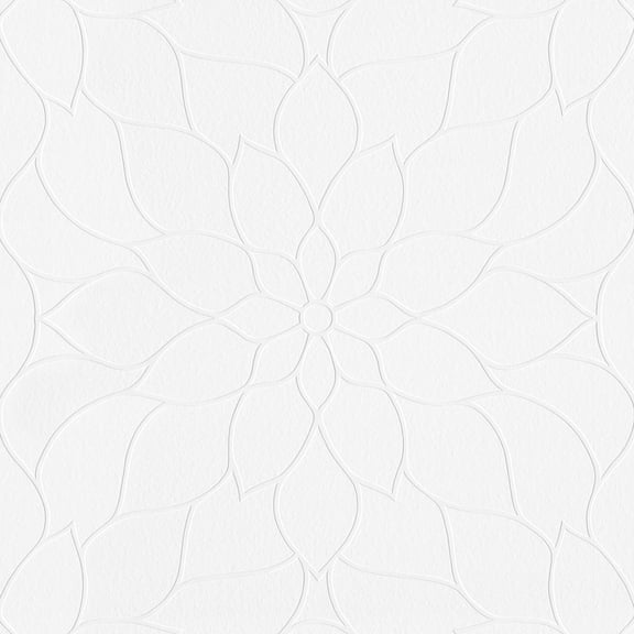Brewster Home Fashions Anselm White Floral Bloom Paintable Wallpaper