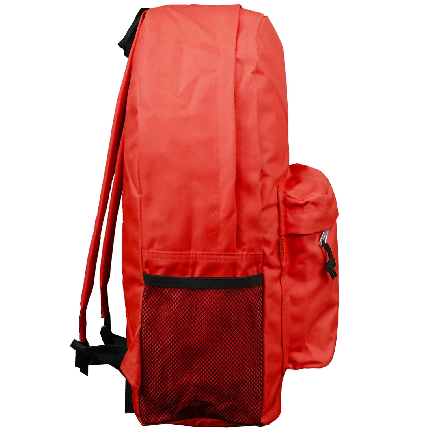 K-Cliffs Unisex Case of 30 Classic 18" School Backpacks,  Red, Polyester