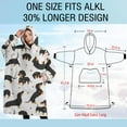 thumbnail image 4 of Oversized Wearable Blanket Hoodie,Dachshund and Heart Sherpa Blanket Hoodie with Super Pockets,Super Warm Fuzzy Pullover for Women & Men, 4 of 6