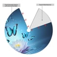 thumbnail image 2 of Rateoe Butterflies Print Christmas Tree Skirt 48" for Xmas Holiday New Year Party Circle Tree Mat Ornaments Decoration, 2 of 7