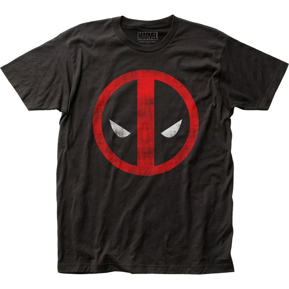 Deadpool Marvel Superhero Comics Distressed Logo Adult Fitted Jersey T-Shirt Tee