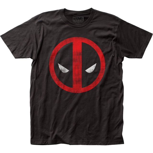 Deadpool Marvel Superhero Comics Distressed Logo Adult Fitted Jersey T-Shirt Tee