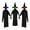Black, variant on 4ft 2D Witch Legs Outdoor Halloween Decorations with 160 LED Lights Festive Outdoor Halloween Decorations Easy Assembly Storage