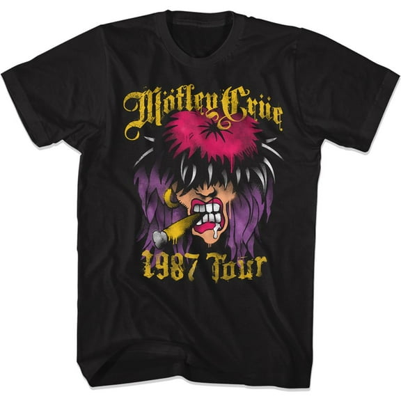 Motley Crue Spraypaint Tour Black Adult T-Shirt Lt