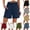 Wine, variant on Shorts for Womens High Waisted Summer Linen Shorts Loose Solid Color Elastic Waist Bermuda Pants Straight Wide Leg Sport Shorts with Pockets