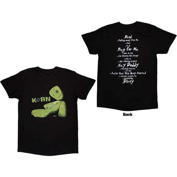 Korn Unisex T-Shirt: Issues Tracklist (Back Print) (Small)