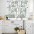 thumbnail image 3 of Green Lobster Kitchen Curtains Valances and Tiers Set of 3 Ocean Starfish Shell Coral Marine Life Tier Curtains and Valance with Rod Pocket for Small Windows, 27.5"x24", 3 of 9