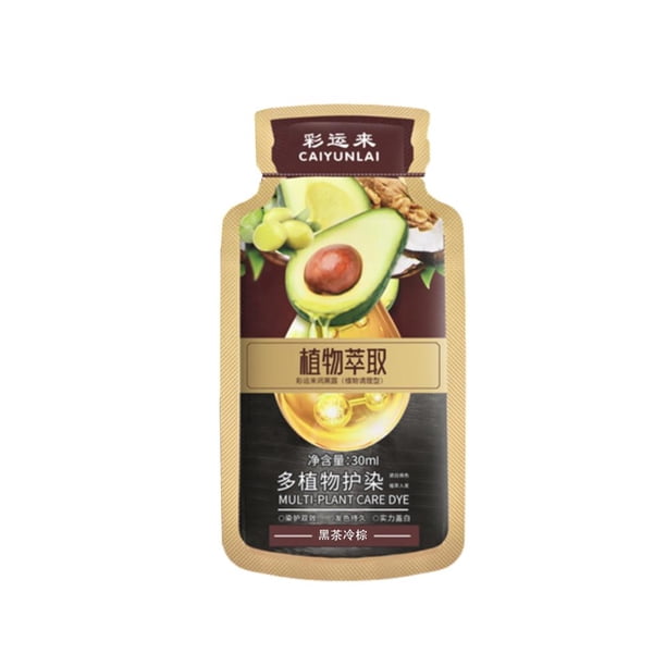 Champú para teñir el cabello EZLIFE burbujas de aguacate color natural 10 piezas x 30 ml E2F5