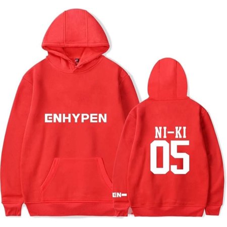 Enhypen Merch Hoodie NI-KI 05 Long Sleeve Men Women's Pullover 90s Hip Hop Youthful Clothes