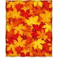 thumbnail image 2 of Fall Maple Leaves Blanket Autumn Throw Gifts for Women Kids Girls Men Thanksgiving Day Bed Halloween Home Bedroom Living Room Decor Soft Cozy Plush Throw Blankets Orange 60"x80", 2 of 6