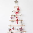 thumbnail image 2 of Décorations suspendues en bois avec étoile et corde pour sapin de Noël mural, 2 of 4