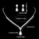 thumbnail image 3 of Fiudx Collar Elegante, Conjunto de Joyería Nupcial con Diamantes de Imitación, Cadena Ajustable, Par de Aretes de Cristal, Ideal para Bodas, Regalo Ideal para Ella, Diseño Hecho a Mano., 3 of 7