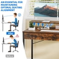 thumbnail image 3 of Uforic 40" Computer Desk with Monitor Stand & 3 Drawers, Modern Small Study Desk with Hooks, Home Office Desk Writing Desk for Small Space,Living Bedroom, Gaming, Brown, 3 of 8